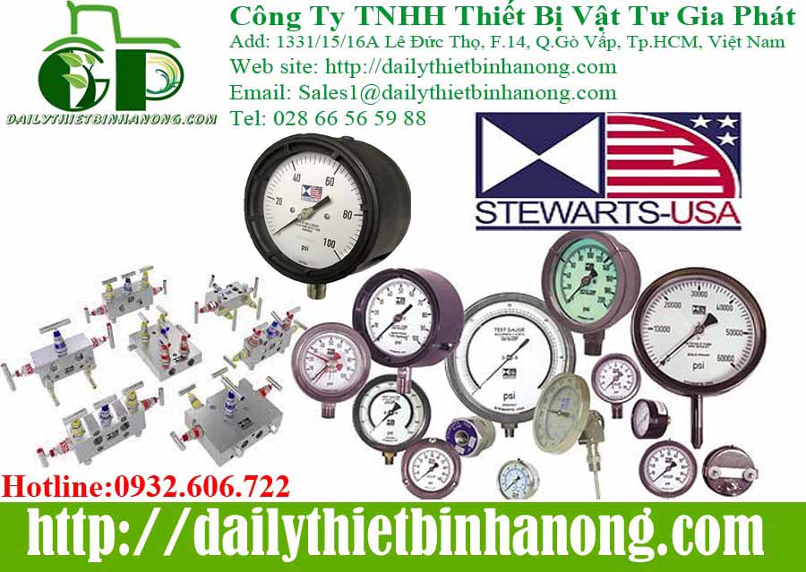 Đồng hồ đo áp suất Stewarts chính hãng USA