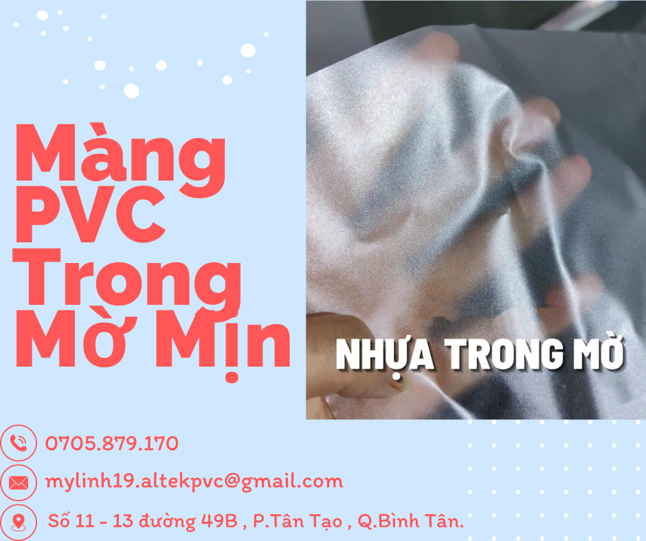 MÀNG NHỰA PVC MỜ 0.25MM (SẴN TẠI KHO)