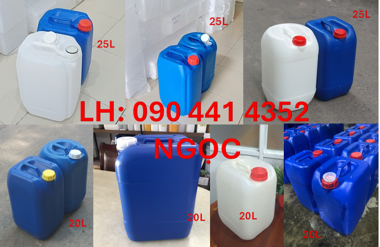 Can nhựa 30 lít dày, can nhựa 25 lít đựng hóa chất, thùng nhựa 20 lít