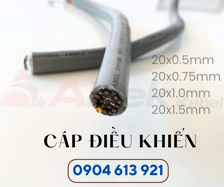 Cáp điện 20 lõi, cáp điều khiển/ cáp tín hiệu 20x0.5mm