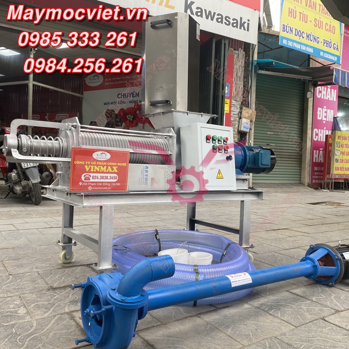 Máy ép tách phân chăn nuôi trục vít Vinmax VMTP90