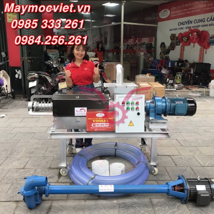Máy ép tách phân, máy ép phân heo gà lợn VMTP90