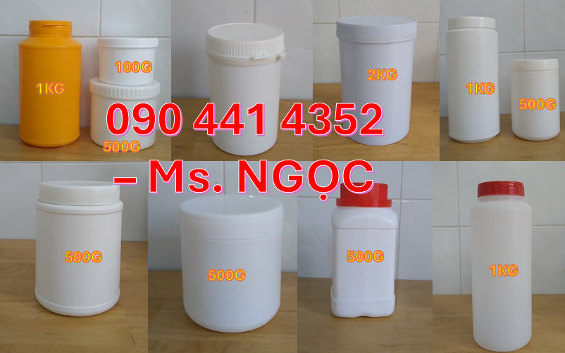 Hủ nhựa 2 ký giá bao nhiêu, hủ nhựa 1 ký 5 đựng bột nghệ, hủ nhựa 1kg