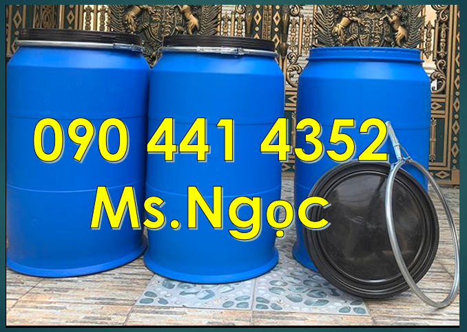 Thùng phuy nhựa 30 lít. thùng nhựa 50l làm bè phao, thùng phi 220 lít