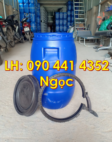 Thùng phuy nhựa 30 lít. thùng nhựa 50l làm bè phao, thùng phi 220 lít