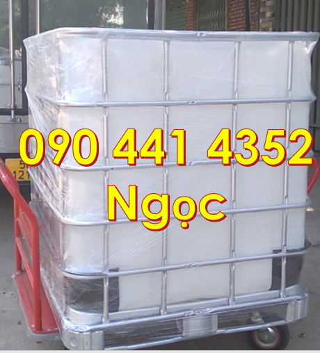 Tank nhựa ibc 1000 lít, bồn nhựa cũ 1000 lít vuông, thùng nhựa ibc cũ