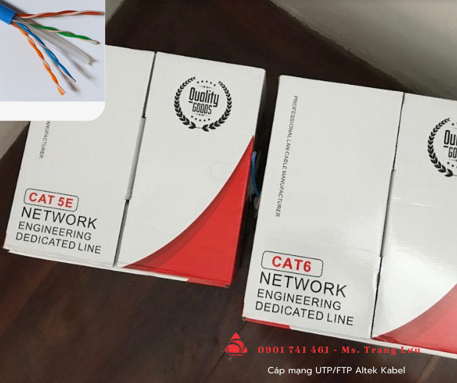 Cáp mạng UTP Cat5, Cat6 Altek Kabel tại Đà Nẵng, Hà Nội, Hồ Chí Minh
