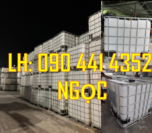 Nhập khẩu bồn nhựa 1000 lít cũ, tank nhựa qua sử dụng 1000 lít, thùng