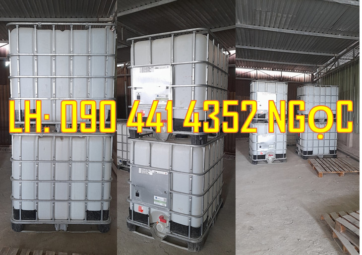 Nhập khẩu bồn nhựa 1000 lít cũ, tank nhựa qua sử dụng 1000 lít, thùng