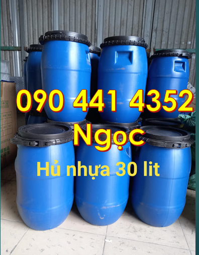 Bán thùng phuy 30 lít xanh, thùng phuy nhựa 50L, vỏ thùng phuy 60L đựn