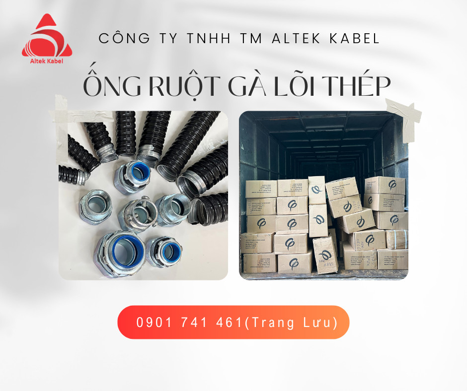 Ống ruột gà lõi thép bọc nhựa pvc 1/2 inch (ID 16 - OD 19)