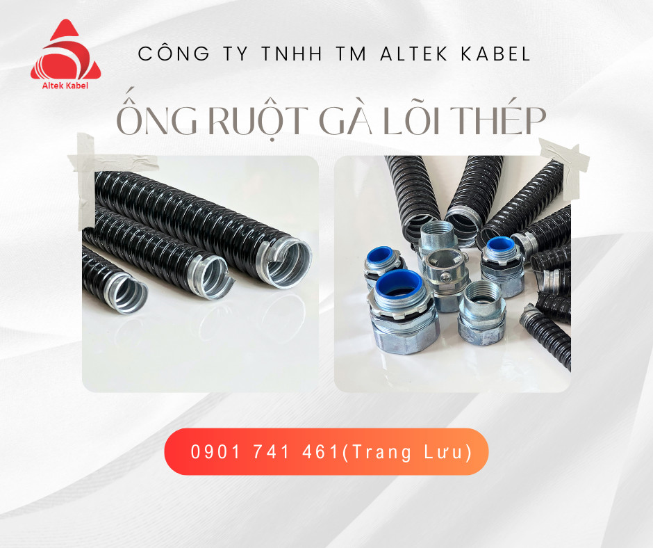 Ống ruột gà lõi thép bọc nhựa pvc 1/2 inch (ID 16 - OD 19)