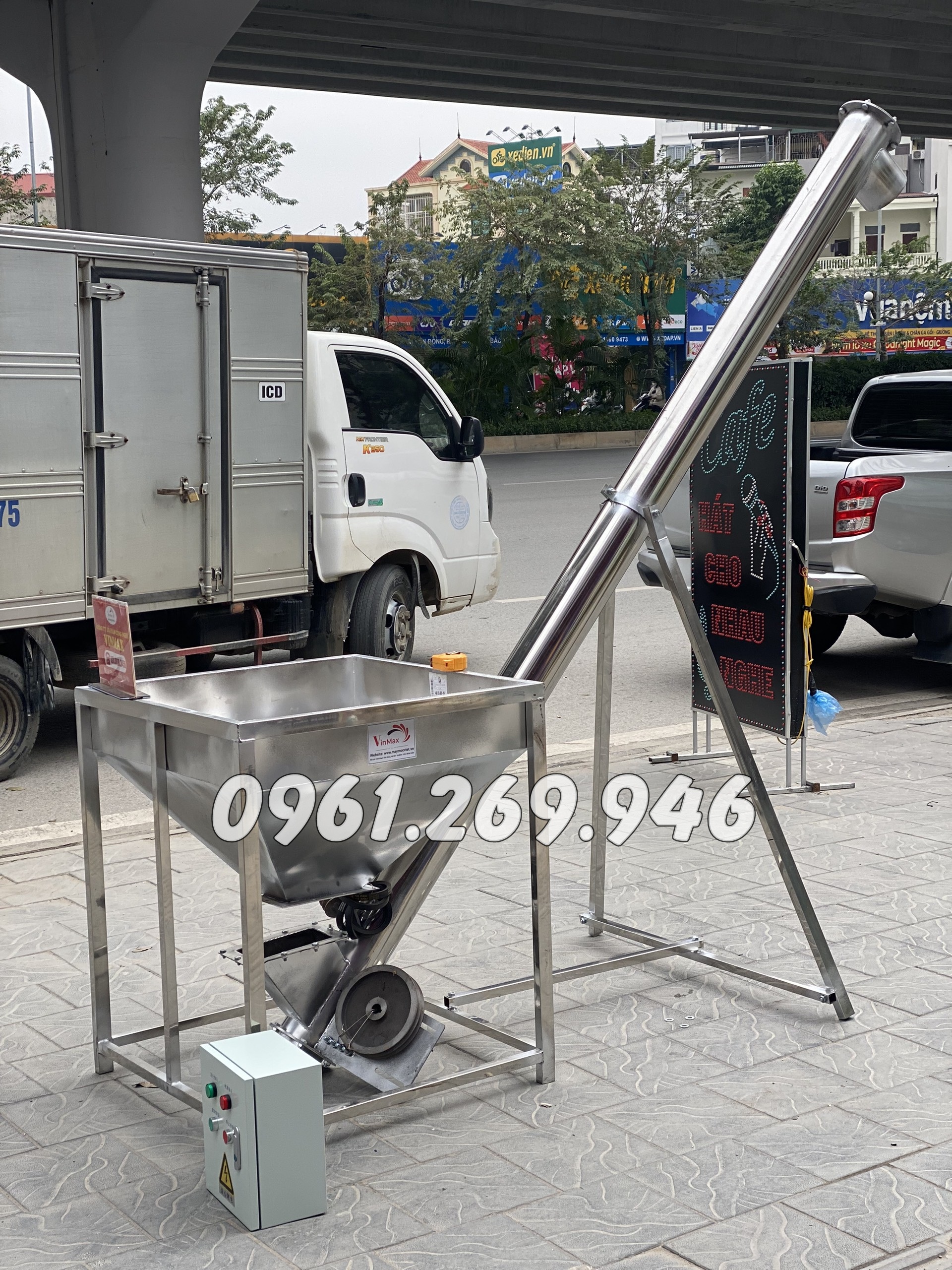 Máy cấp liệu inox trục vít Vinmax VMTV3000