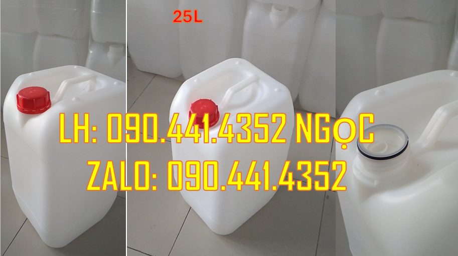 Bán can nhựa 30L đựng axit, can nhựa 25 lít vuông dày,can tròn 20 lít