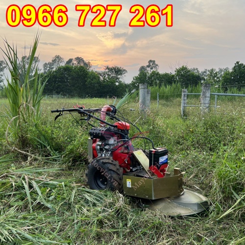 Máy cát cỏ mâm xoay đẩy tay tự hành Kawasaki BM91 tại Ba Vì