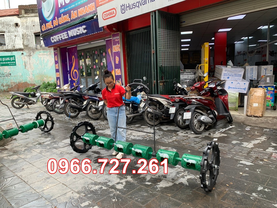 Máy xạ lúa, máy sạ lúa, gieo hạt 6 trống kéo tay