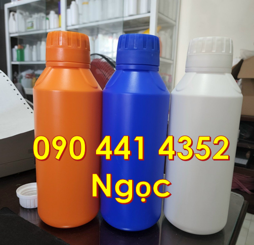Chai nhựa 1 lít nắp vặn có seal, chai nhựa 0.5 lít tròn nắp garenty