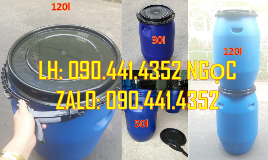 Bán thùng phuy nhập khẩu,thùng phuy nhựa 30 lít, 60 lít, 120 lít, 220L