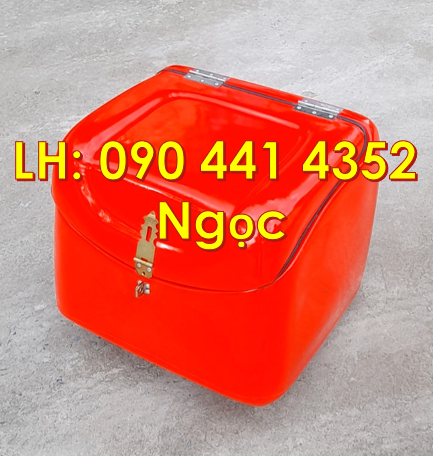 Thùng chở hàng cỡ lớn màu cam, sx thùng ship hàng màu sắc yêu cầu