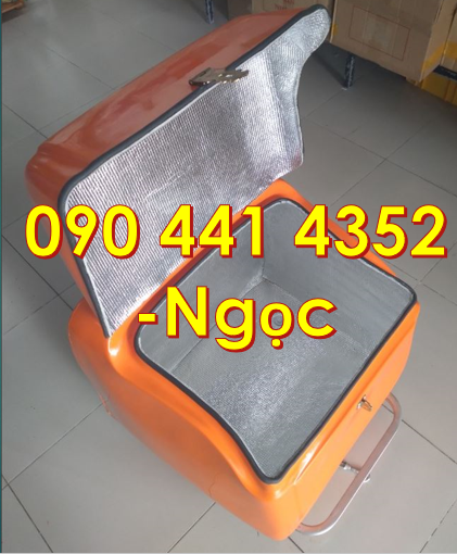 Thùng chở hàng cỡ lớn màu cam, sx thùng ship hàng màu sắc yêu cầu