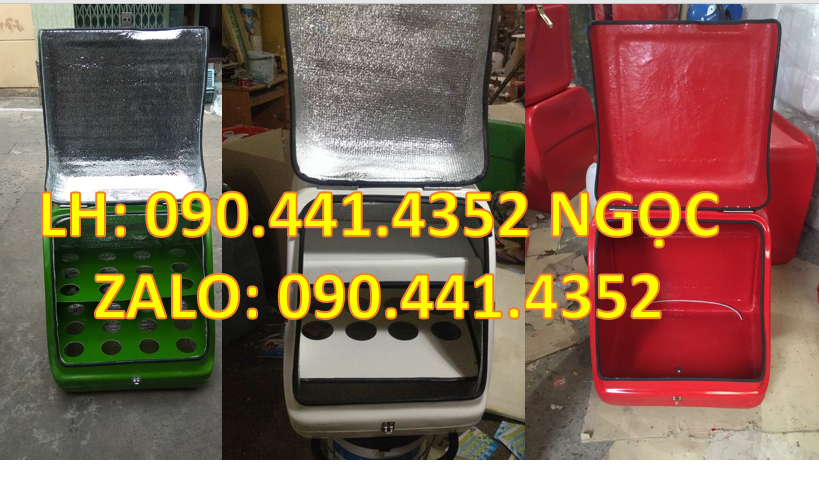 Thùng chở hàng cỡ lớn màu cam, sx thùng ship hàng màu sắc yêu cầu