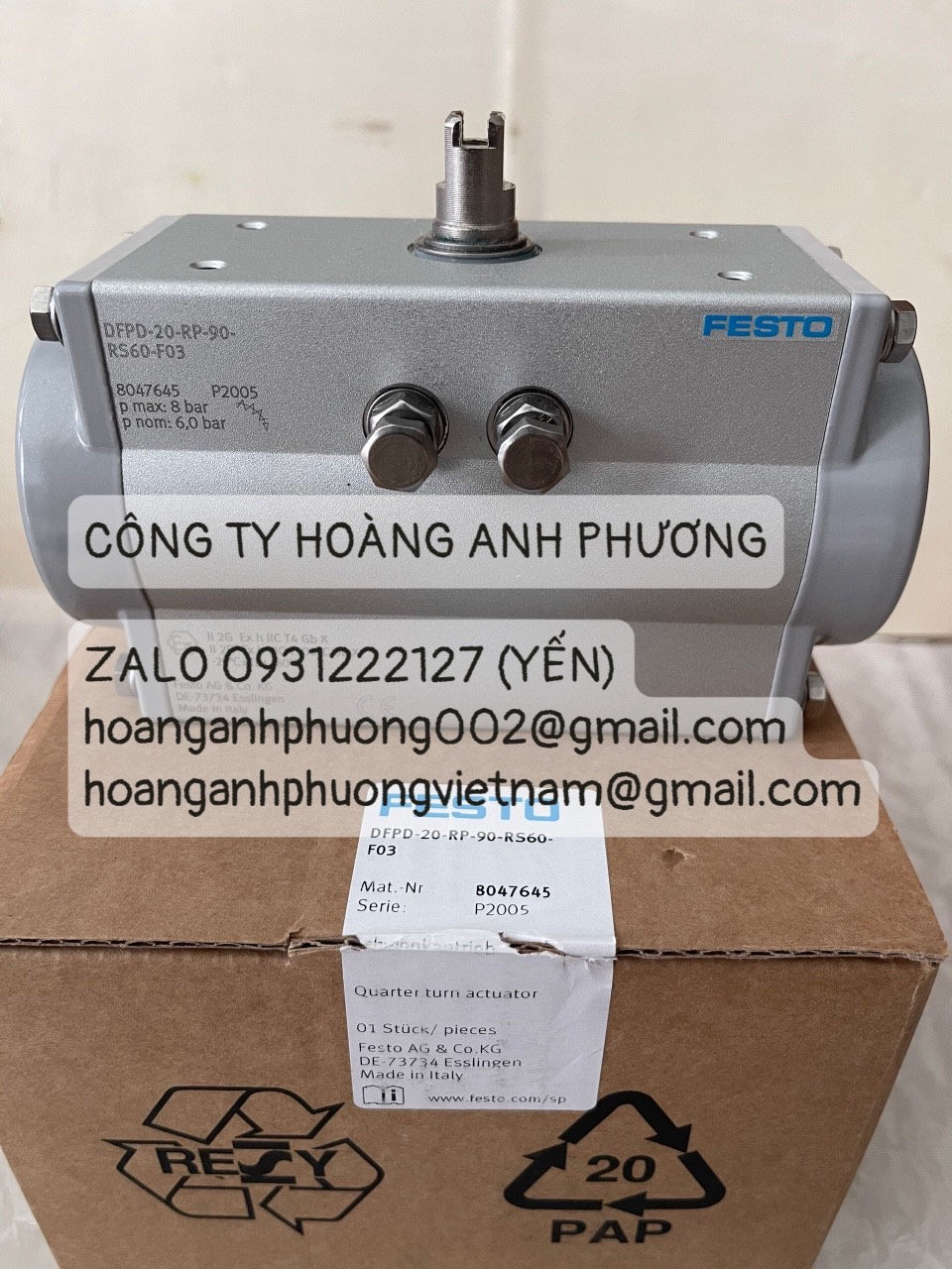 DFPD-20-RP-90-RS60-F03 Bộ truyền động van Festo nhập khẩu mới