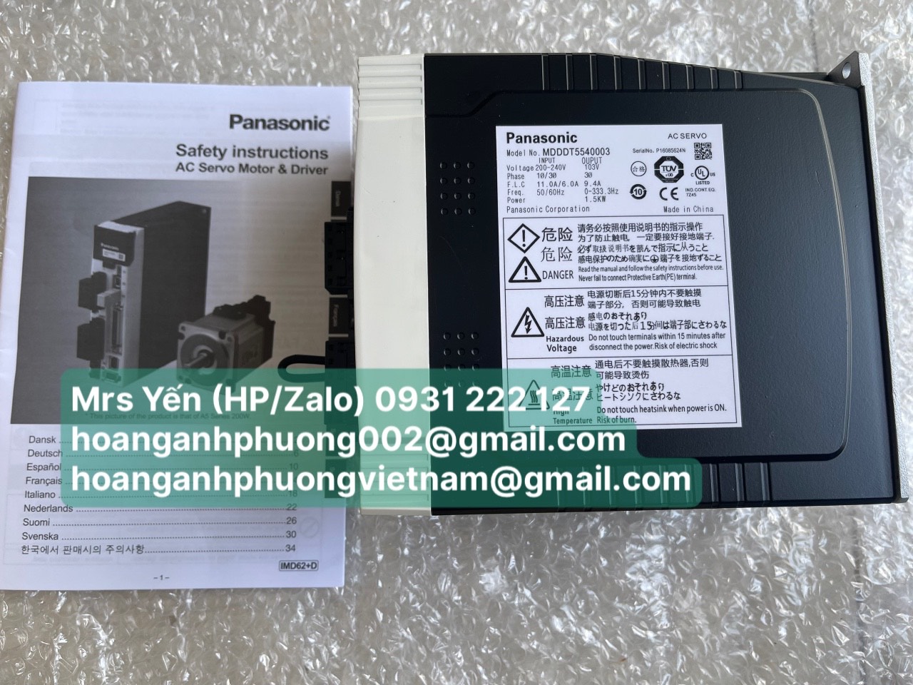 Servo MDDDT5540003 Panasonic nhập khẩu mới tại Bình Dương