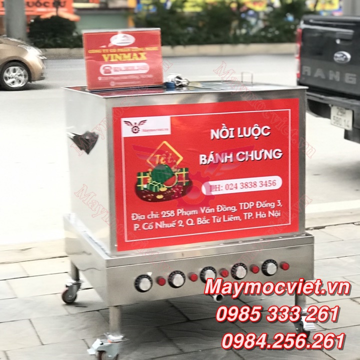 Nồi luộc bánh chưng, bánh tét dung tích 250L inox 304 dày dặn, 220V