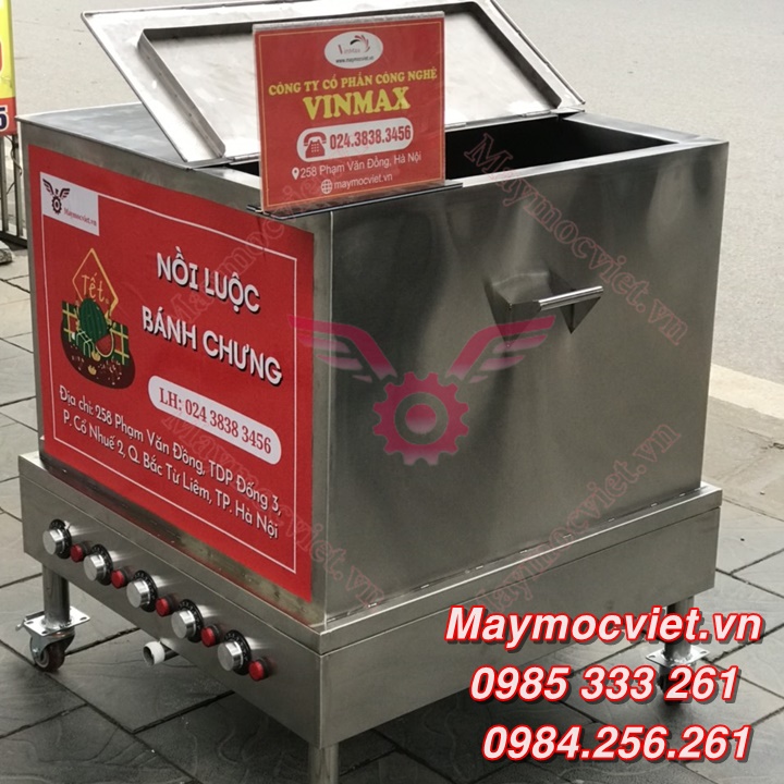 Nồi luộc bánh chưng tết inox dùng điện 220V phân phối sỉ lẻ Toàn Quốc