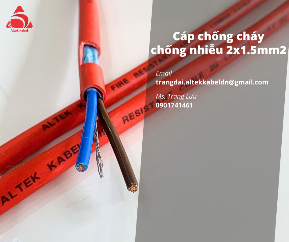Cáp chống cháy 2x1.5mm2 Altek Kabel sẵn Đà Nẵng, Hà Nội, Hồ Chí Minh