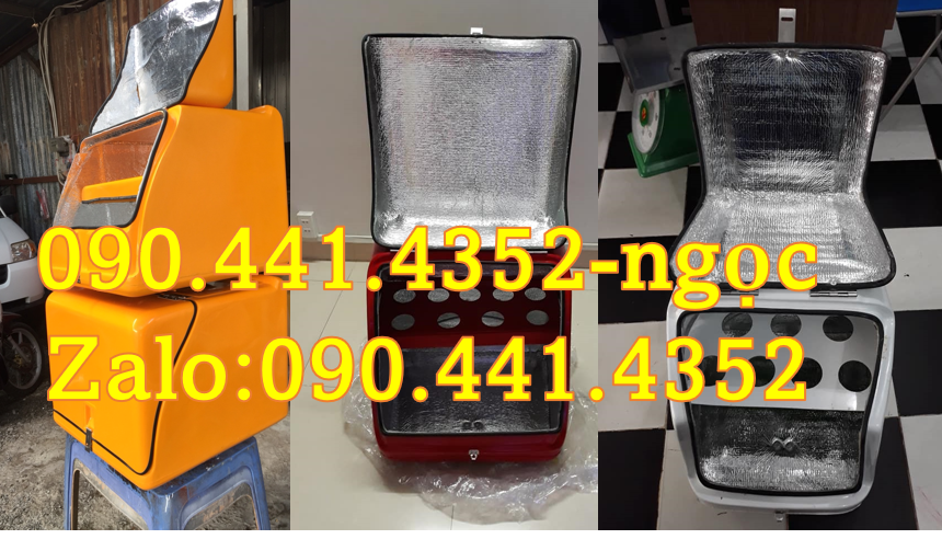 Nhận sx thùng chở hàng sau xe máy theo yêu cầu,thùng giao hàng đa dạng