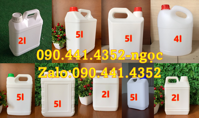 Sx can nhựa đựng hóa chất màu sắc yêu cầu, can nhựa 5 lít màu đen, can