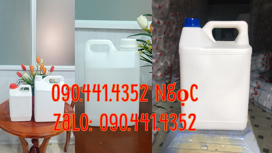 Sx can nhựa đựng hóa chất màu sắc yêu cầu, can nhựa 5 lít màu đen, can