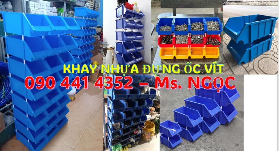 Khay nhựa đựng linh kiện sửa xe đạp, kệ đựng linh kiện sửa xe moto