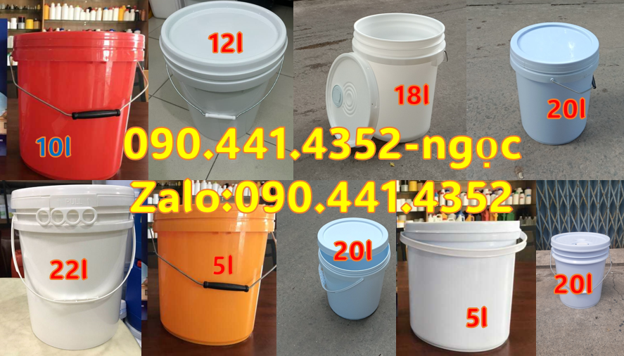 Chuyên sx xô trắng 22 lít nắp đóng, thùng sơn 20 lít nắp rót, xô nhựa