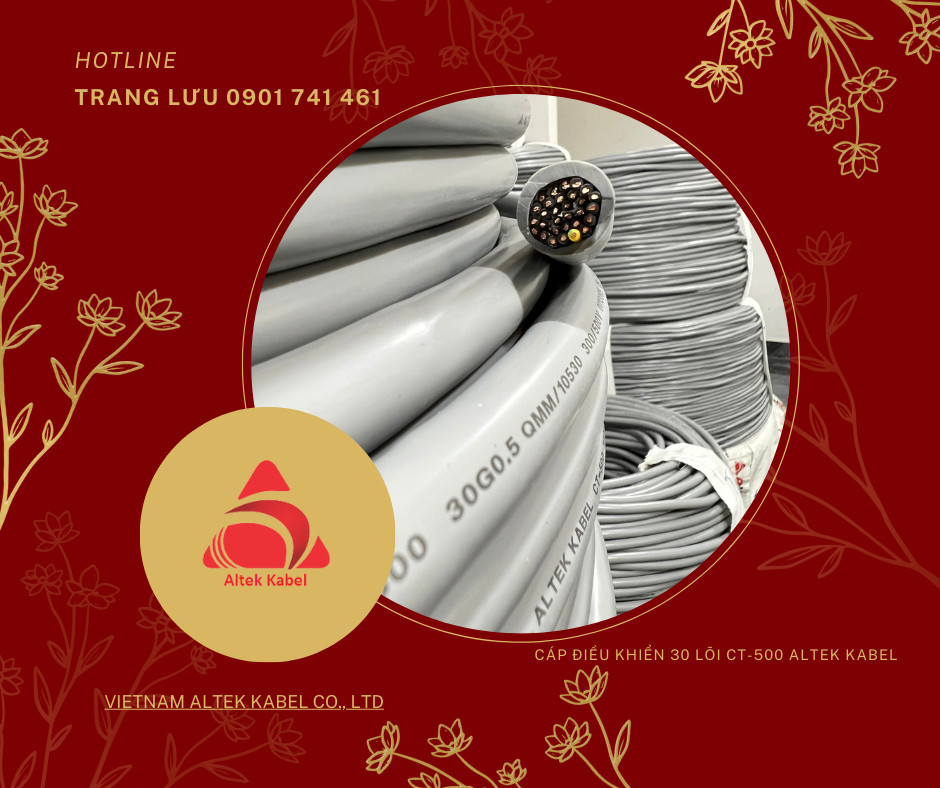 Cáp điều khiển 30 lõi CT-500 Altek Kabel