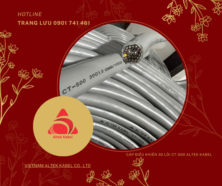 Cáp điều khiển 30 lõi CT-500 Altek Kabel