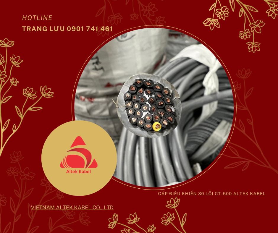 Cáp điều khiển 30 lõi CT-500 Altek Kabel
