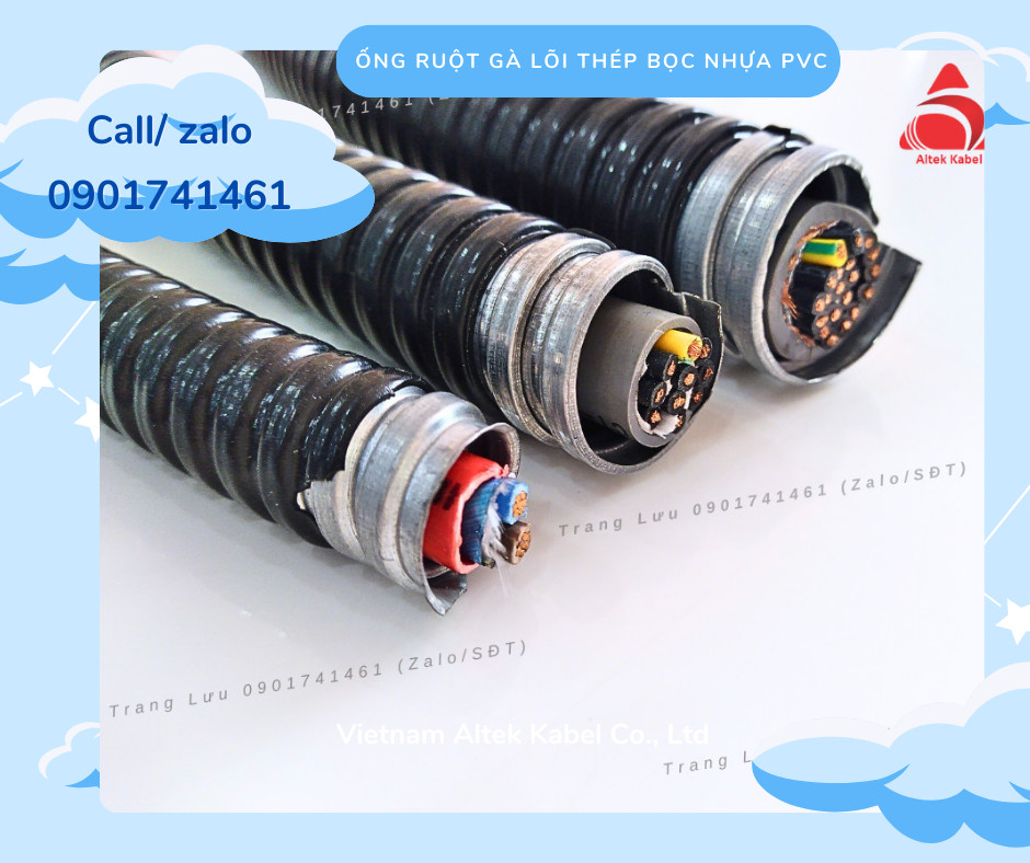 Ống ruột gà lõi thép bọc nhựa pvc 1 1/4 (ID 31 - OD 39)