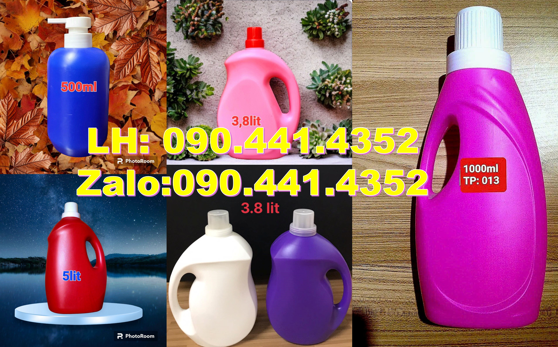 Cung cấp chai nhựa 1 lít, chai đựng phân bón 500ml, chai đựng 250ml