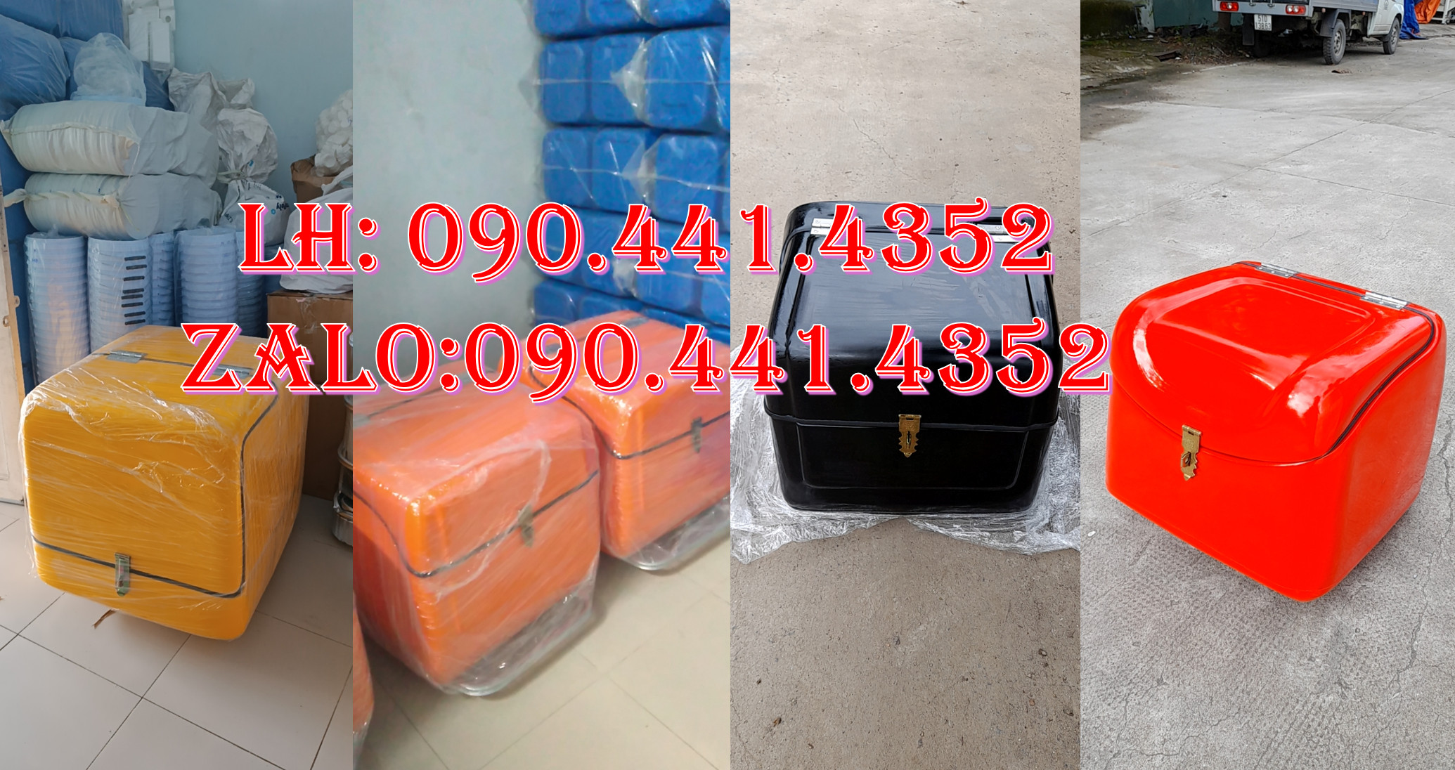 Mua thùng chở hàng sau xe máy, thùng chở hàng tiện lợi,thùng ship hàng