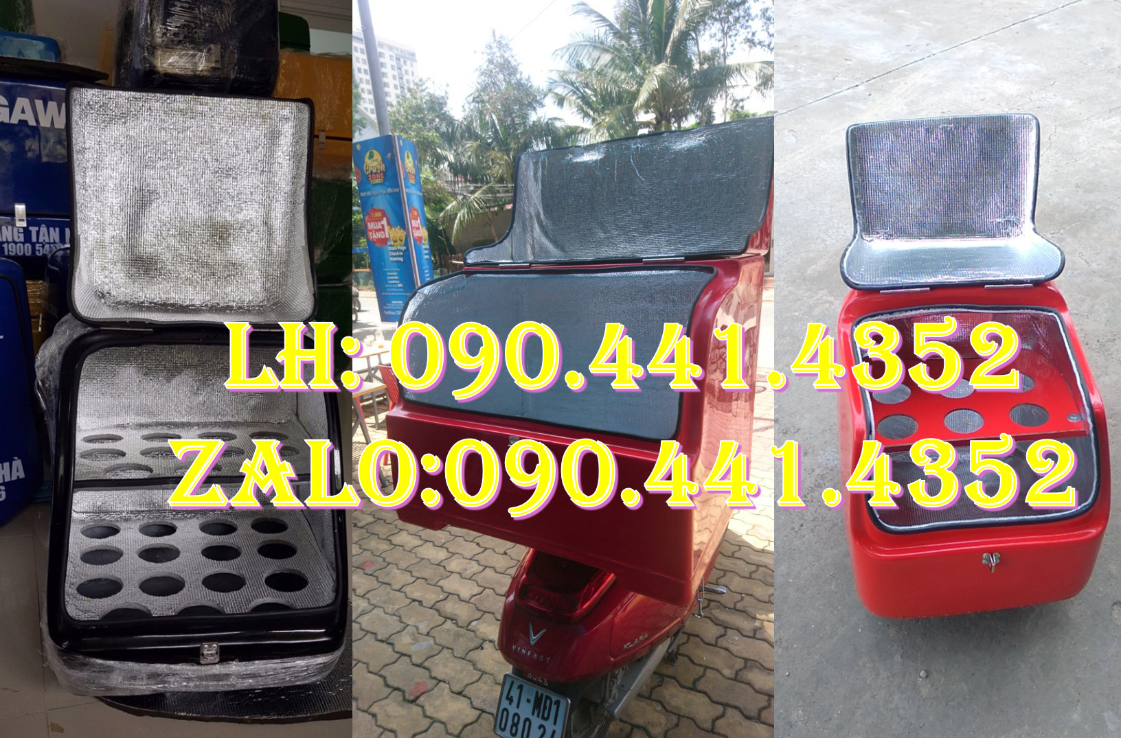 Mua thùng chở hàng sau xe máy, thùng chở hàng tiện lợi,thùng ship hàng
