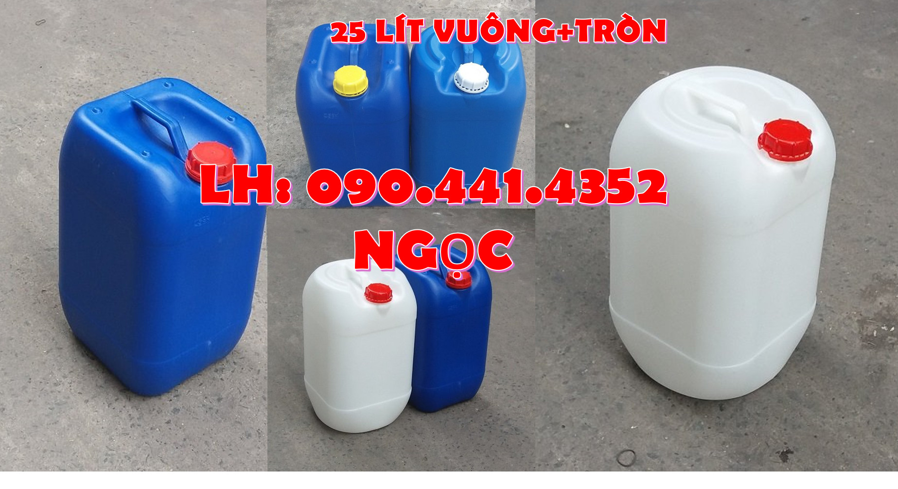 Can nhựa 10 lít chống trượt, can nhựa 20 lít đựng phân bón, can nhựa