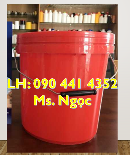 Vỏ thùng đựng sơn 20 lít, thùng nhựa 18L nắp rót, vỏ thùng sơn 16 lít