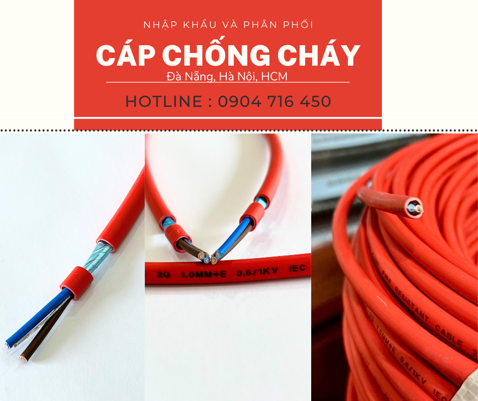 Chuyên cáp chống cháy 2 core tại Hà Nội, Đà Nẵng, Hồ Chí Minh