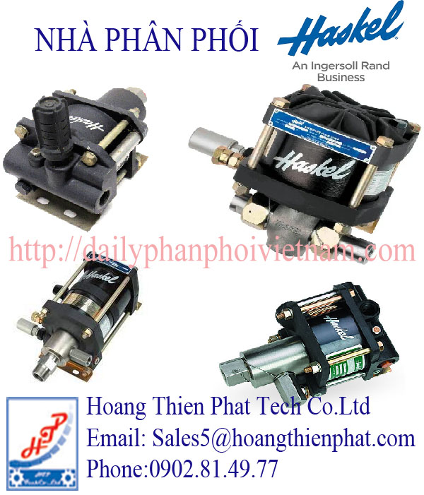 Bộ khuếch đại áp suất không khí Haskel.