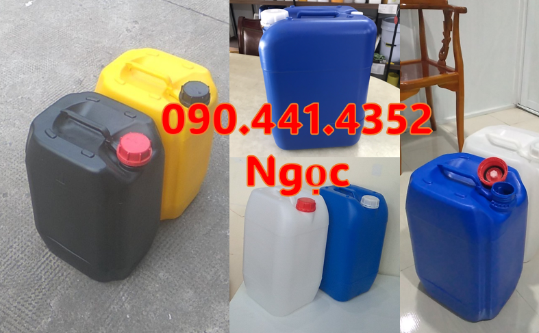 Can nhựa vuông 10 lít xanh, can nhựa 10 lít vuông, thùng nhựa 10 lít