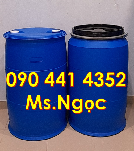Vỏ thùng phuy 220 lít nắp mở, thùng phuy đựng hóa chất, phuy nhựa mới