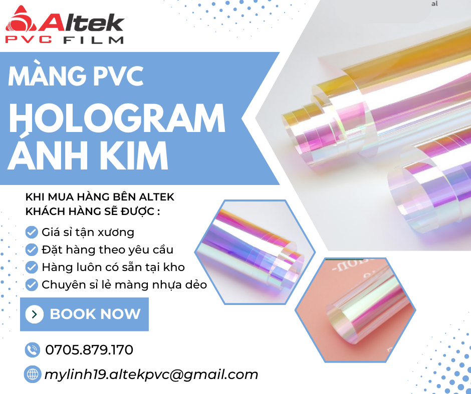 MÀNG NHỰA HOLOGRAM ÁNH KIM 7 MÀU GIÁ SỈ TẠI ALTEK