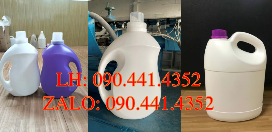 Can nhựa 1 lít màu đỏ đựng nước giặt, can đựng nước xả 2 lít, can nhựa